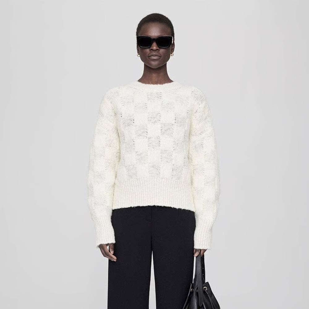 Like New Anine Bing Ivory Bennet Sweater Large $450